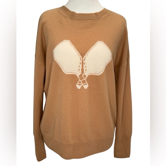 Vineyard Vines Sweaters - NWT Vineyard Vines Camel 100% Cashmere Pickleball Intarsia Sweater Size: XS